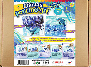 Canvas Pouring Art Box Set - Dolphin And Whale
