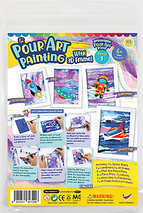 Pour Art Painting Kit With 3D Frame - Space Theme Astronaut
