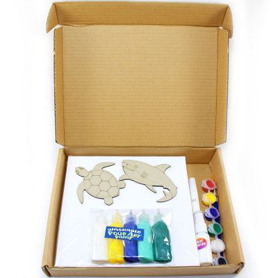 Canvas Pouring Art Box Set - Turtle And Shark
