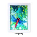 Pour Art Painting Kit With 3D Frame - Insects Theme Dragonfly