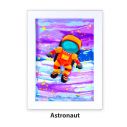 Pour Art Painting Kit With 3D Frame - Space Theme Astronaut